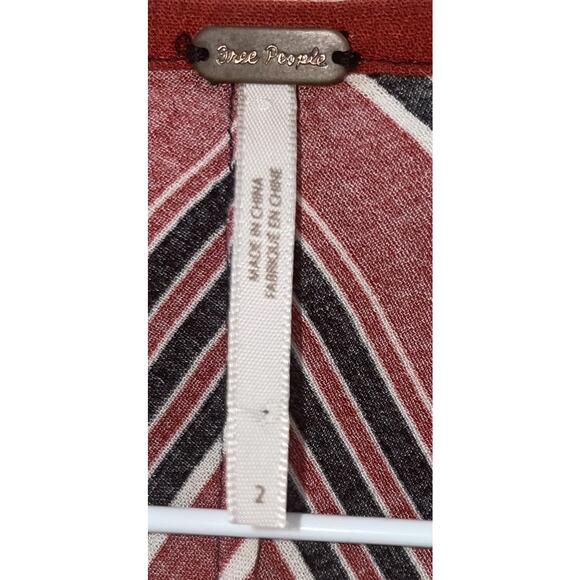 Free People Womens Floral Black Red Dress Size 2 - Picture 5 of 5